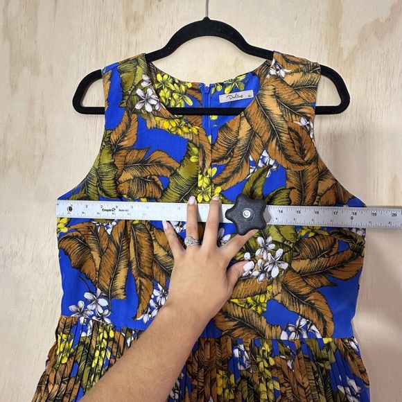 Darling Selena Floral Tropical Pleated Dress, Size XL - Picture 5 of 11